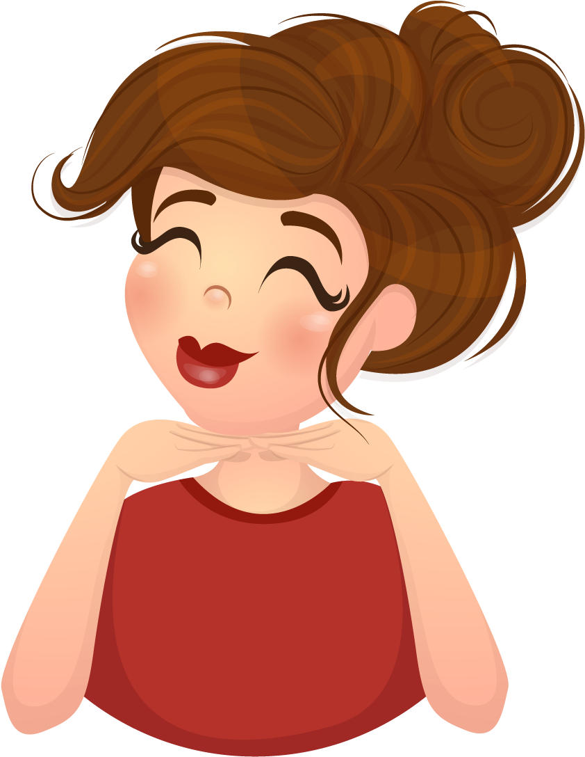 Joyful Cartoon Girl Illustration