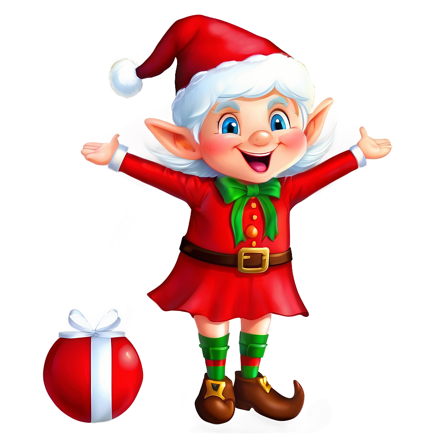 Joyful Christmas Elf Art Png Pam