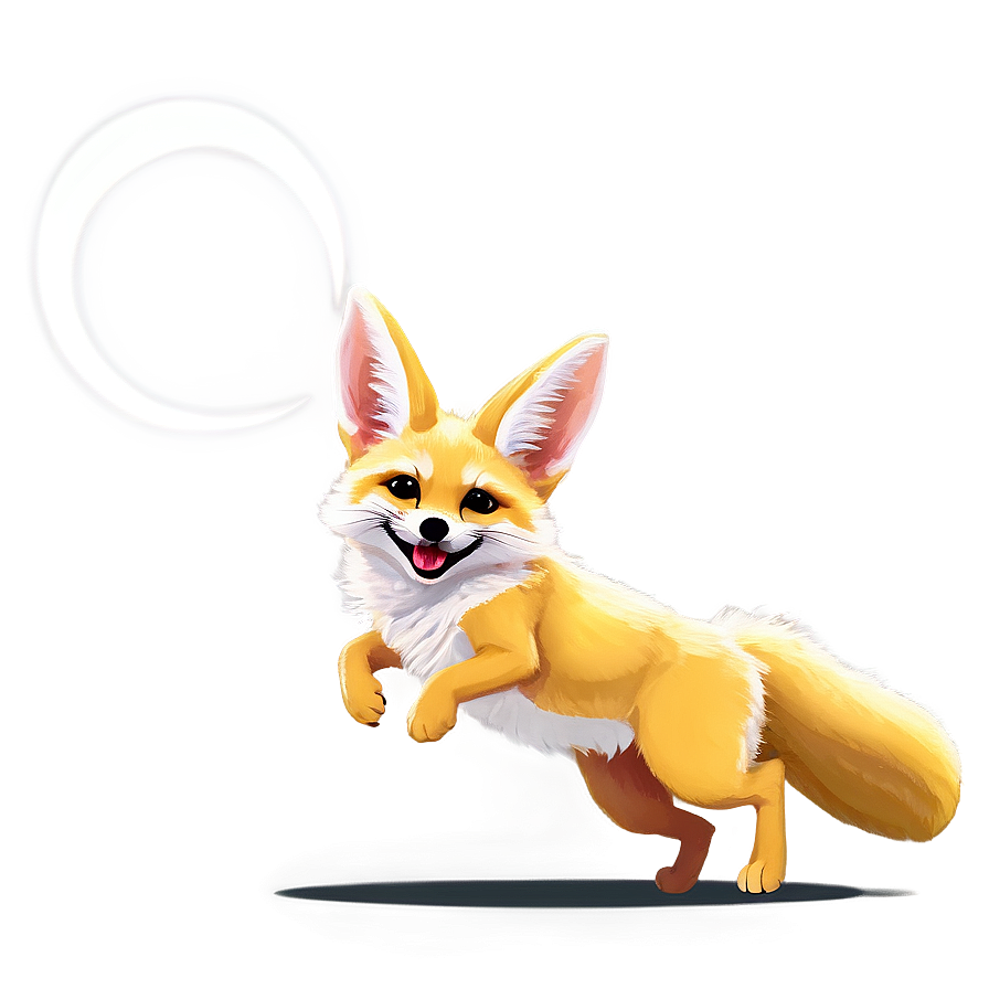 Joyful Fennec Fox Jumping Png Uuc23