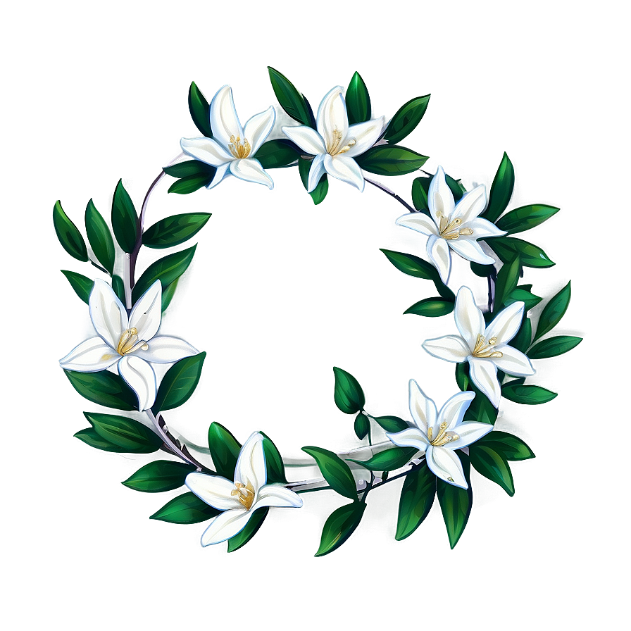 Joyful Jasmine Wreath Png Hvc