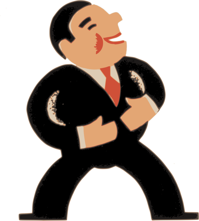 Joyful Laughter Cartoon Man