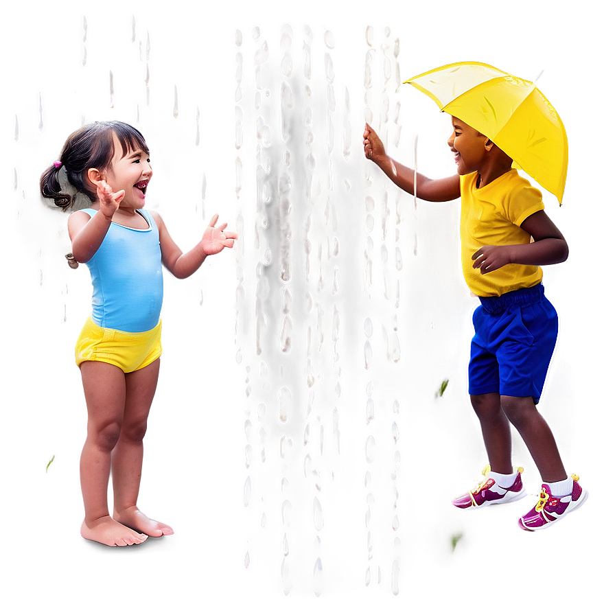 Joyful Play In Rain Png 05242024