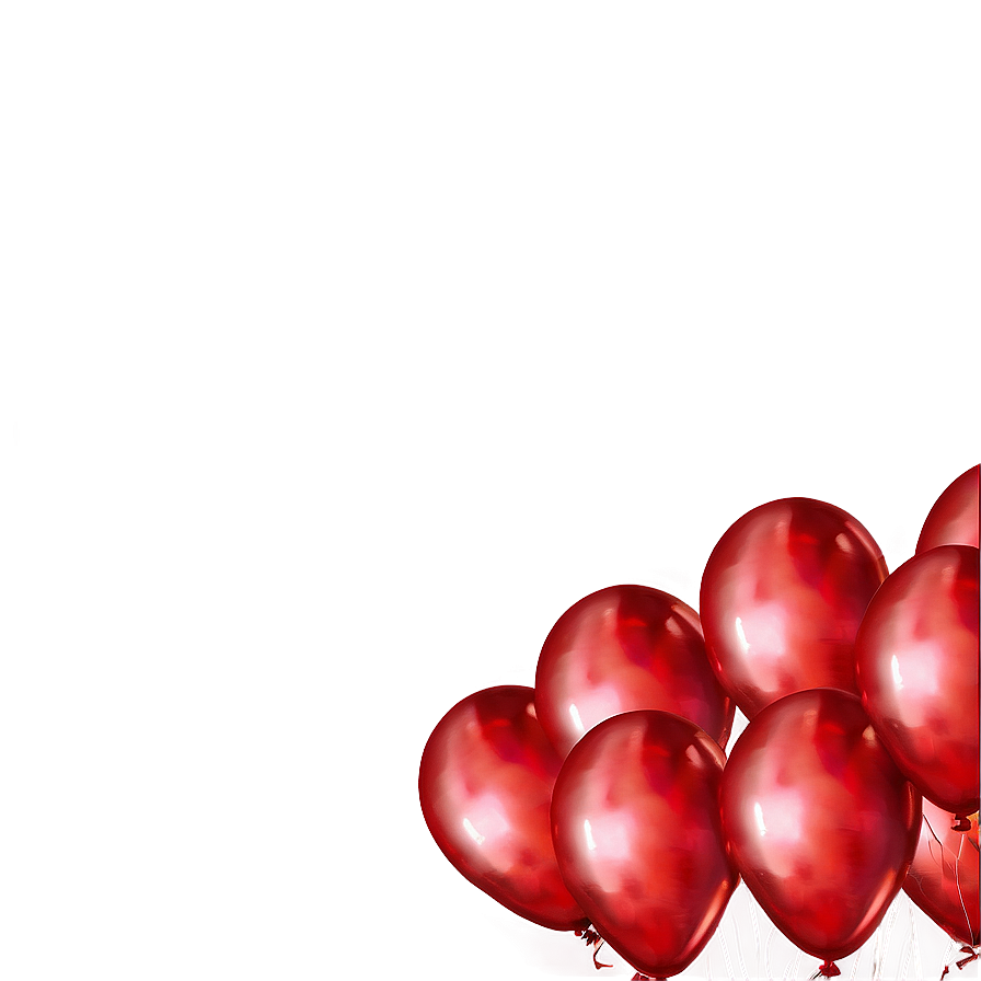 Joyful Red Balloons Png 77