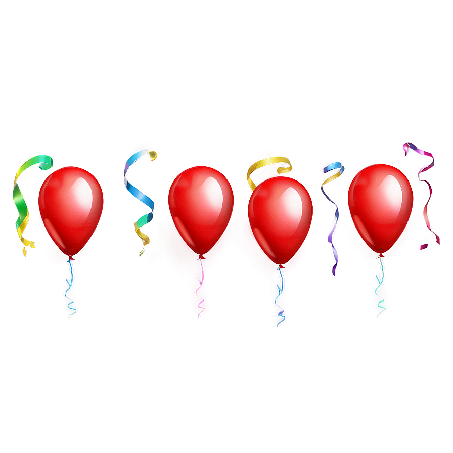 Joyful Red Balloons Png Gel