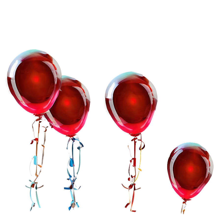 Joyful Red Balloons Png Lvf60