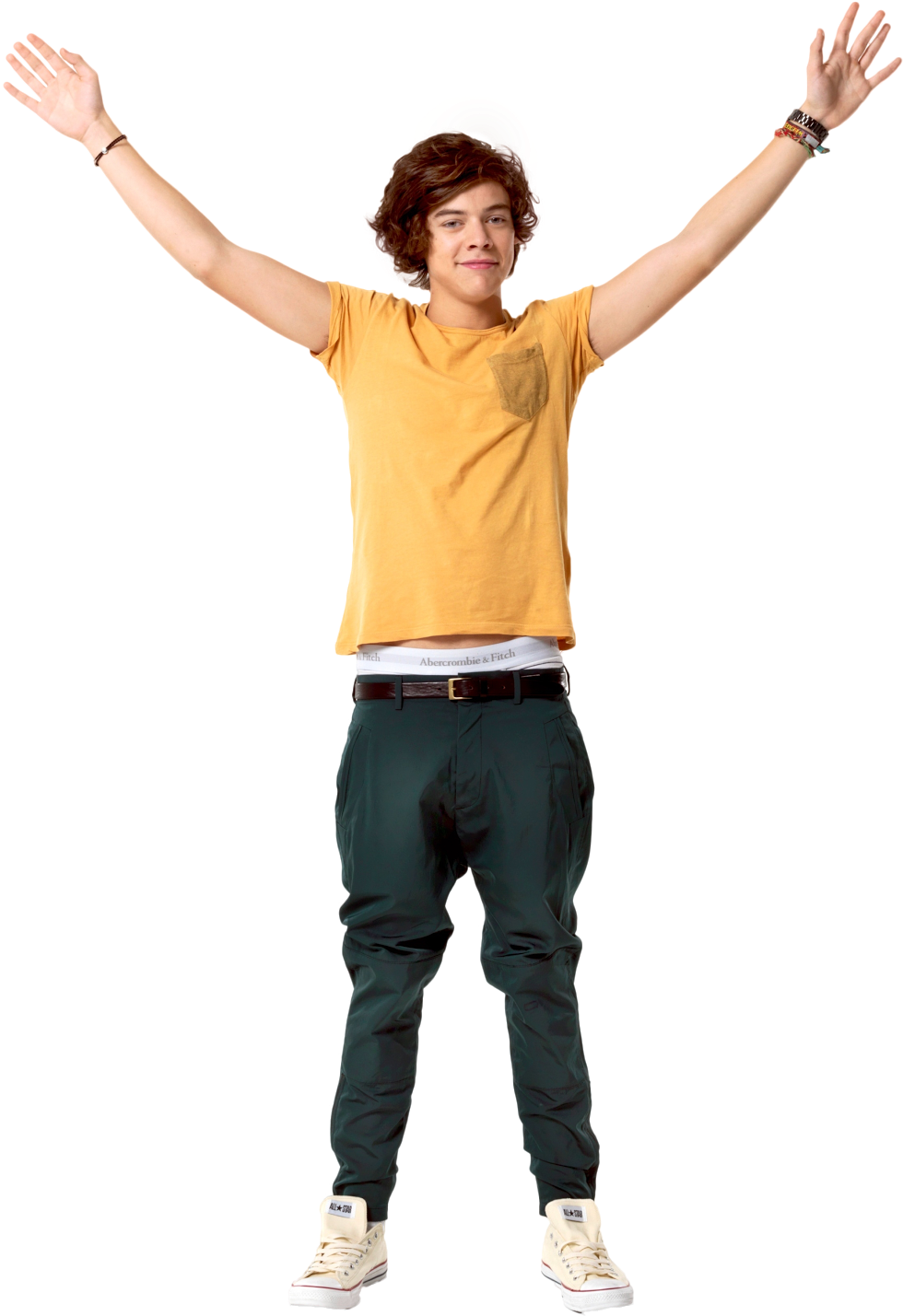 Joyful Young Man Spreading Arms