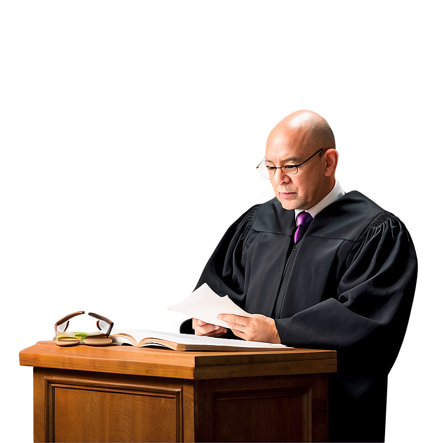 Judge Reading Verdict Png Sbr59