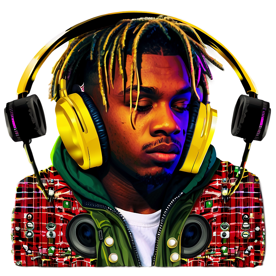 Juice Wrld With Headphones Png 05212024