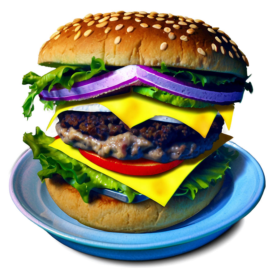 Juicy Cheeseburger Delight Png Ybh67