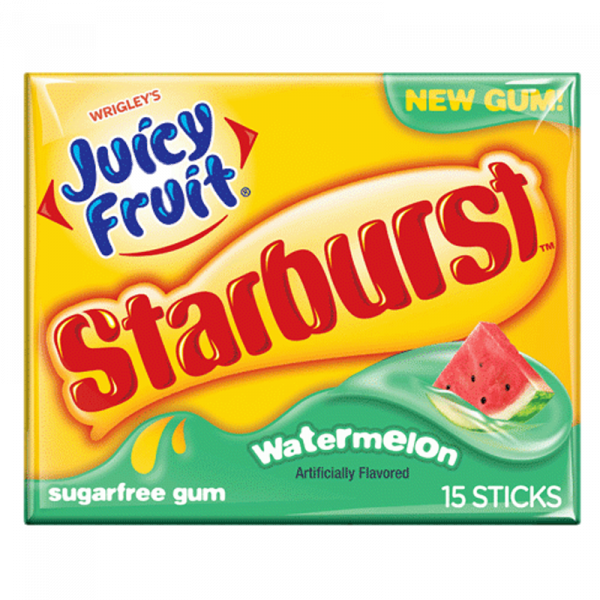 Juicy Fruit Starburst Watermelon Gum Package