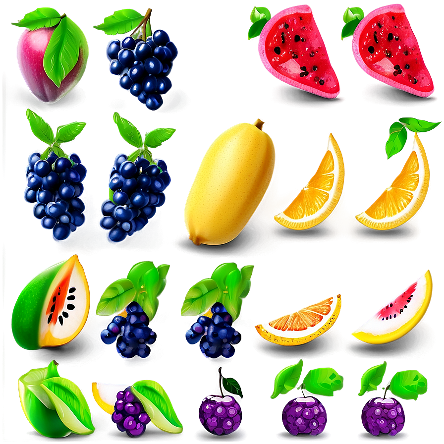 Juicy Fruits Collection Png Wpv