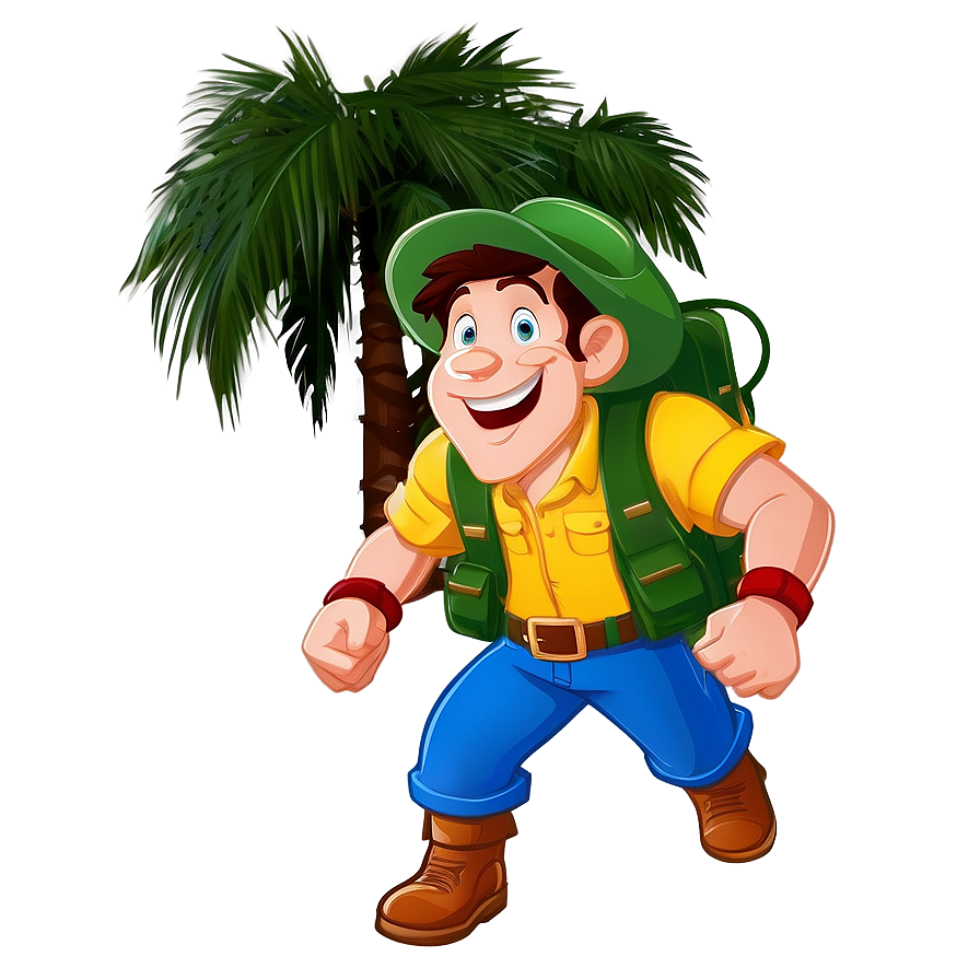 Jungle Explorer Cartoon Character Png Srs38