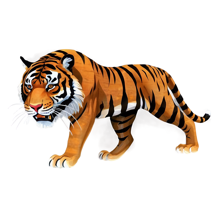 Jungle's Furious Predator Tiger Png 97