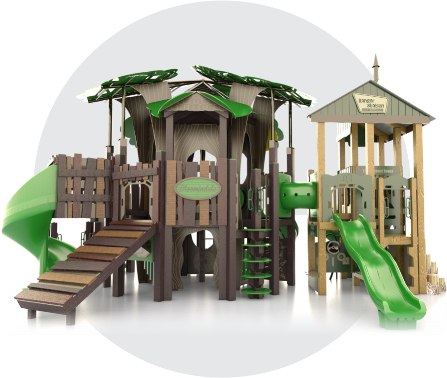 Jungle Themed Playground Structure