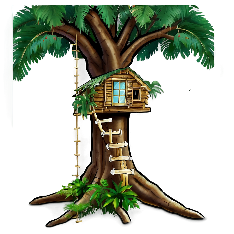 Jungle Tree House Png 06282024