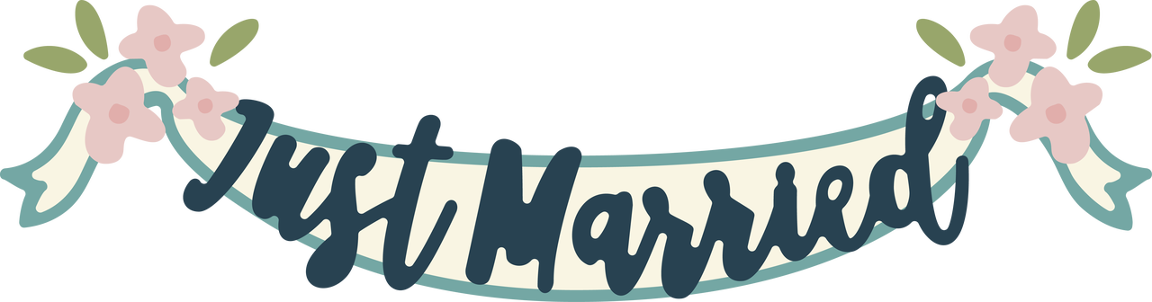 Just Married Banner Graphic