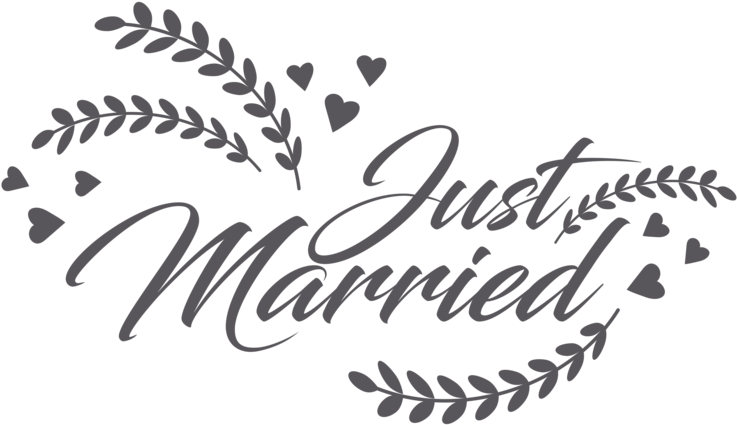 Just Married Calligraphy Design