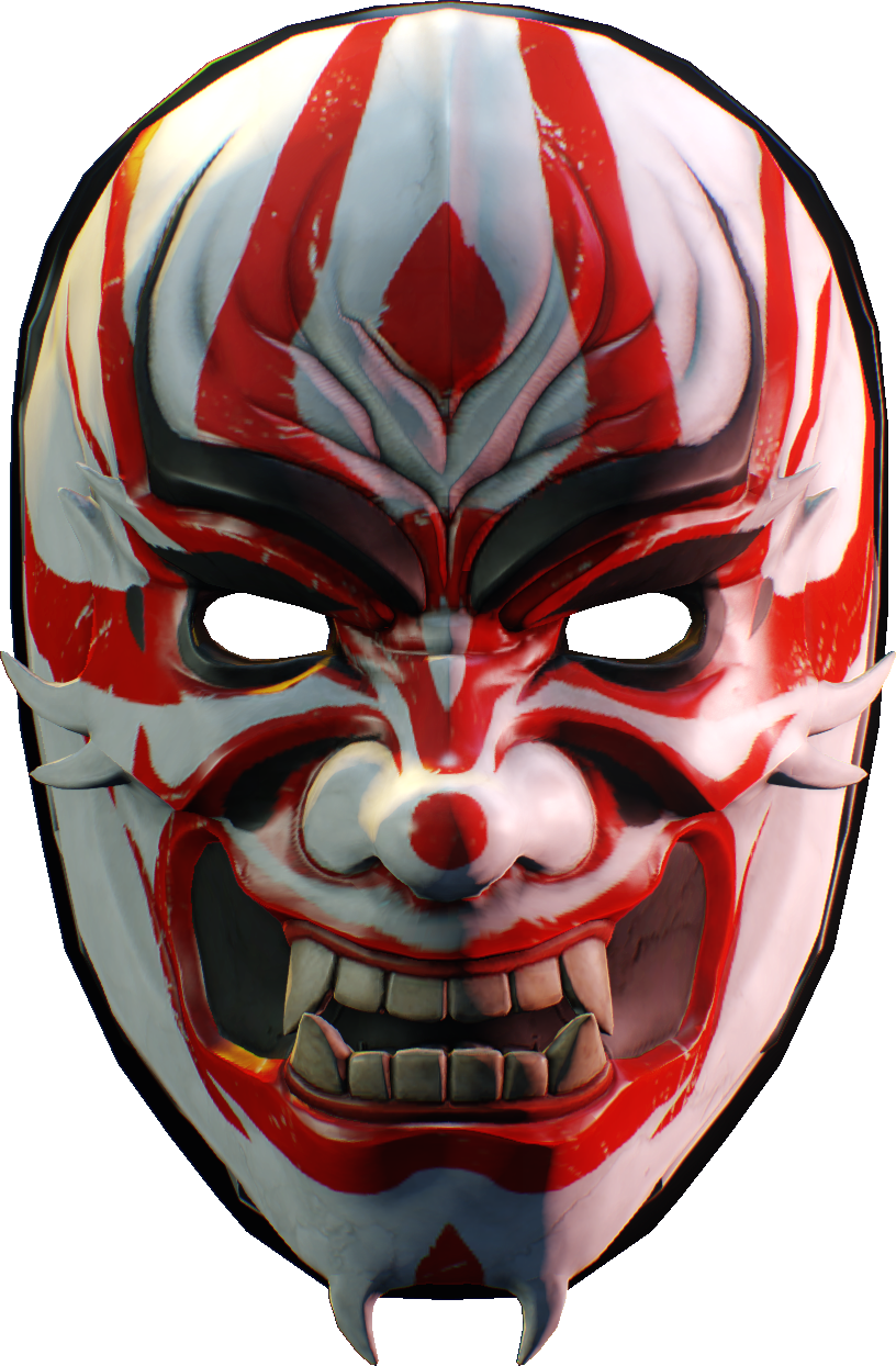 Kabuki Inspired Redand White Mask