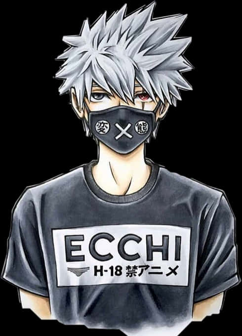 Kakashi Ecchi Shirt Illustration