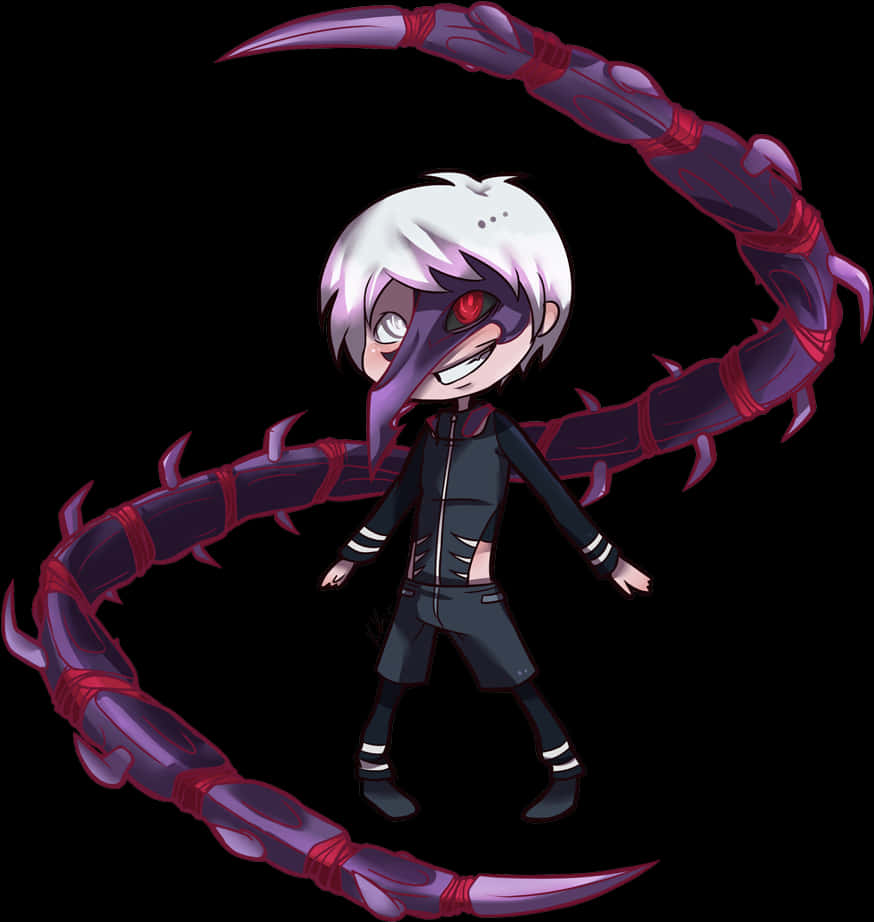 Kaneki Ken Anime Character With Kagune