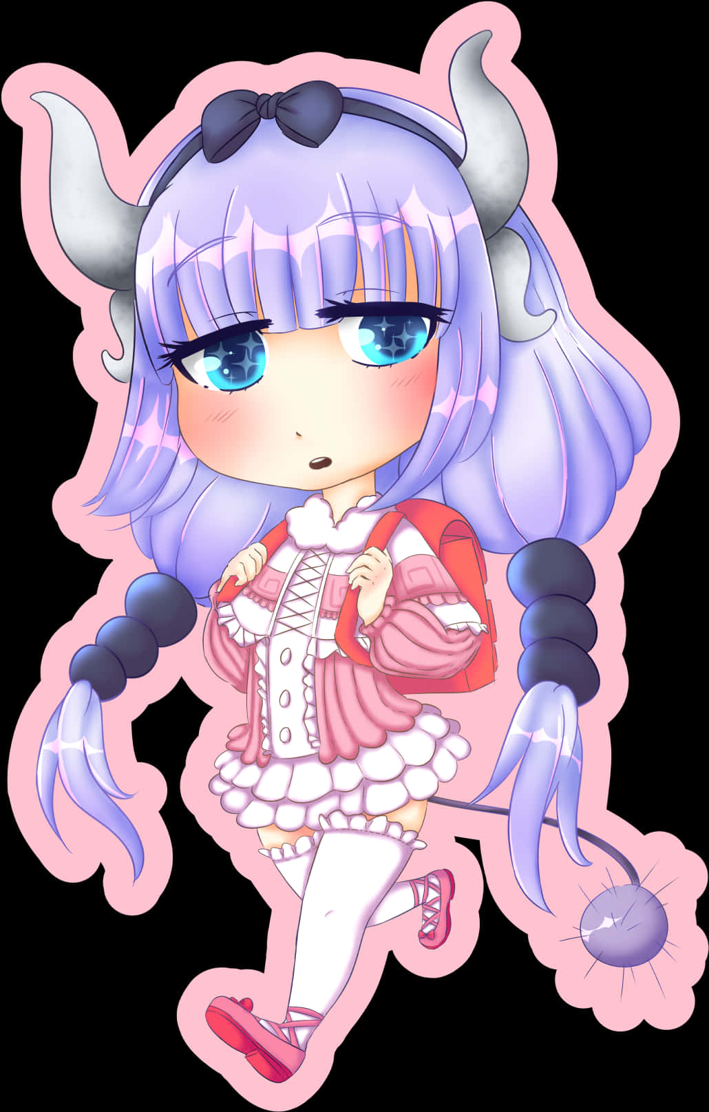 Kanna Kamui Anime Character Illustration