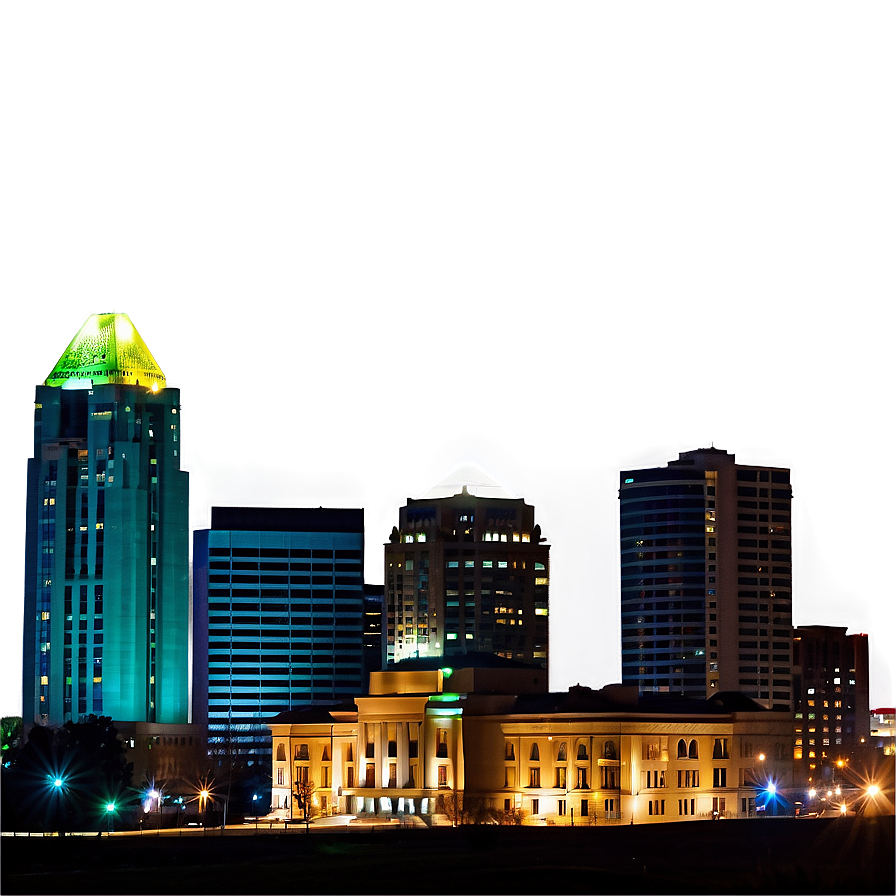 Kansas City Night Skyline Png 5