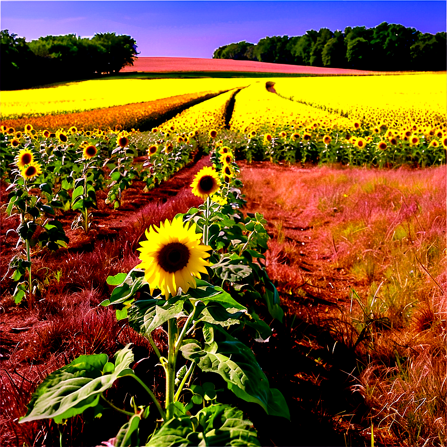 Kansas Sunflower Field Png Rkd