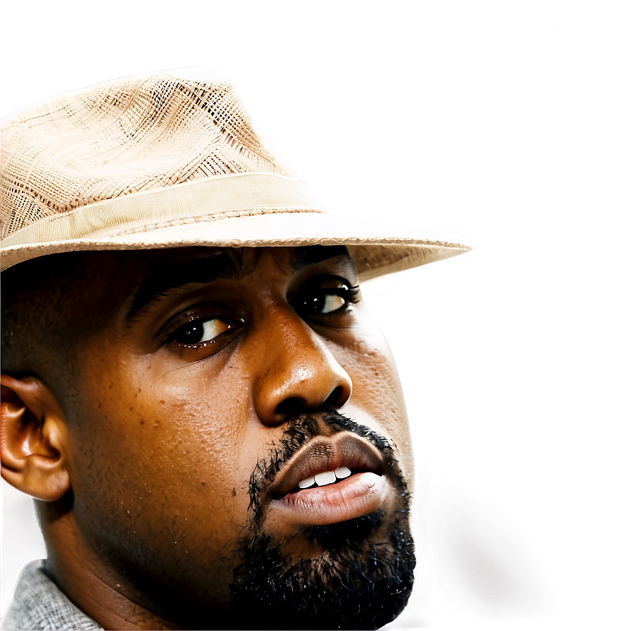 Kanye West In Hat Png Pft79