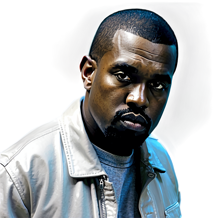 Kanye West Portrait Png Fet39