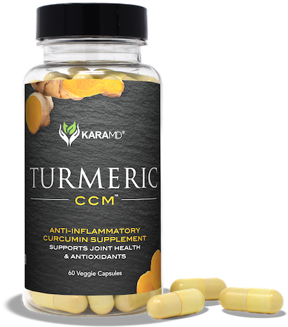 Kara M D Turmeric Supplement Bottle