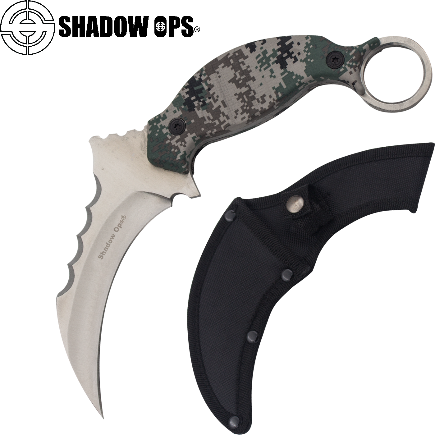 Karambit Knifewith Camouflage Handleand Sheath