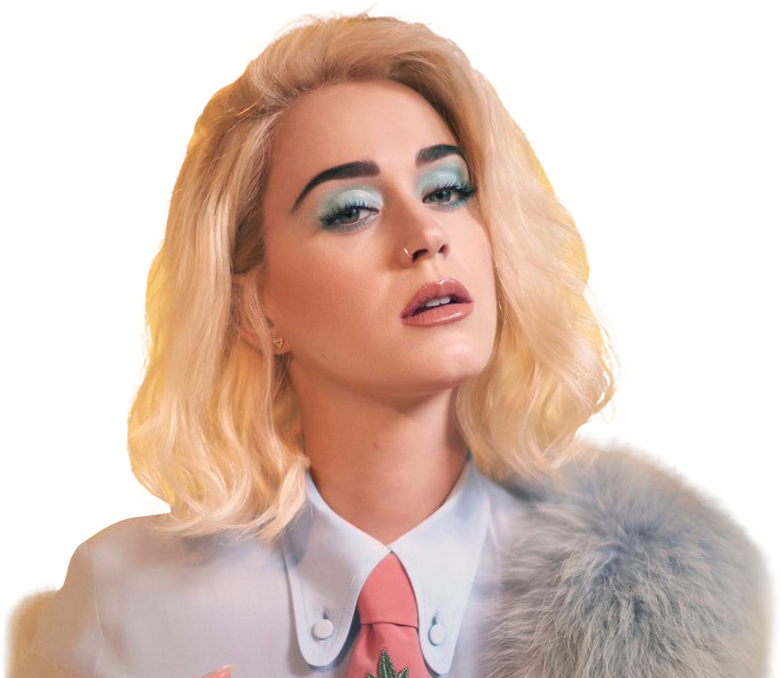 Katy Perry Blonde Hair Blue Eyeshadow