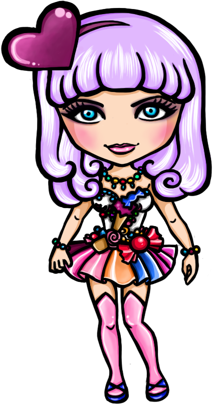 Katy Perry Inspired Cartoon Character