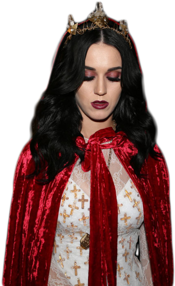 Katy Perry Red Capeand Crown