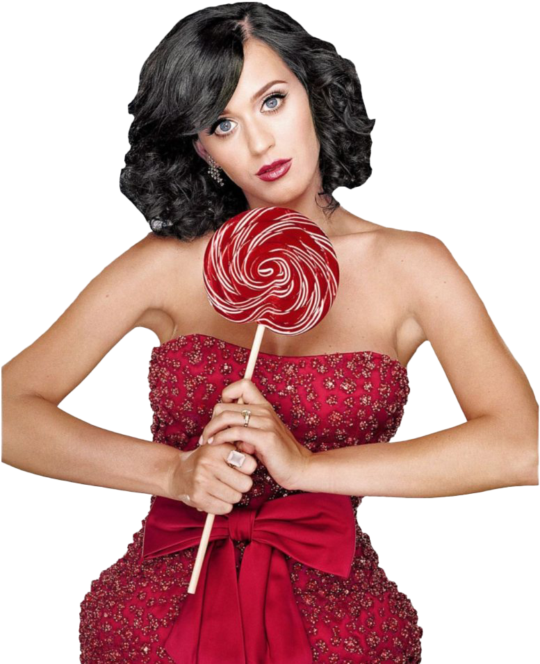 Katy Perry Red Dress Lollipop