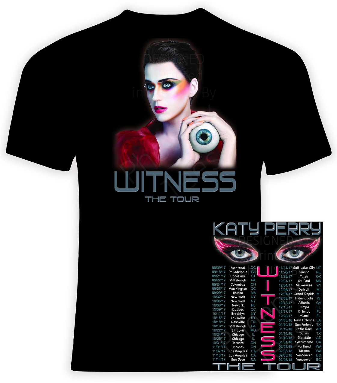 Katy Perry Witness Tour T Shirt Design