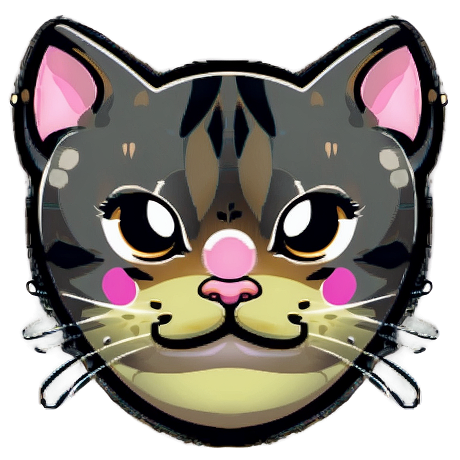 Kawaii Cat Face Png Pmg42