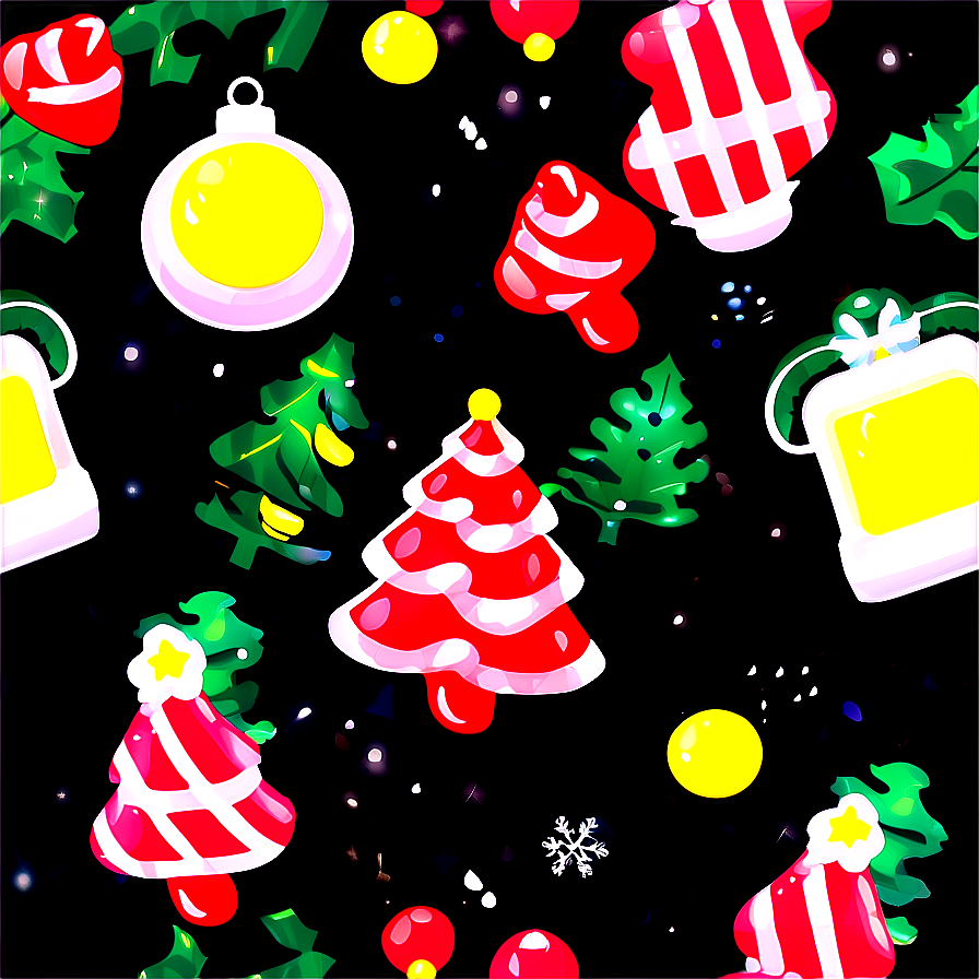 Kawaii Christmas Theme Png Dfn