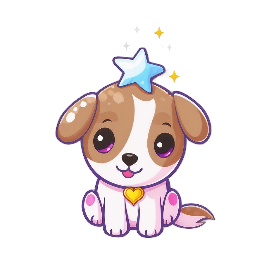 Kawaii Dog With A Magic Wand Png 06292024