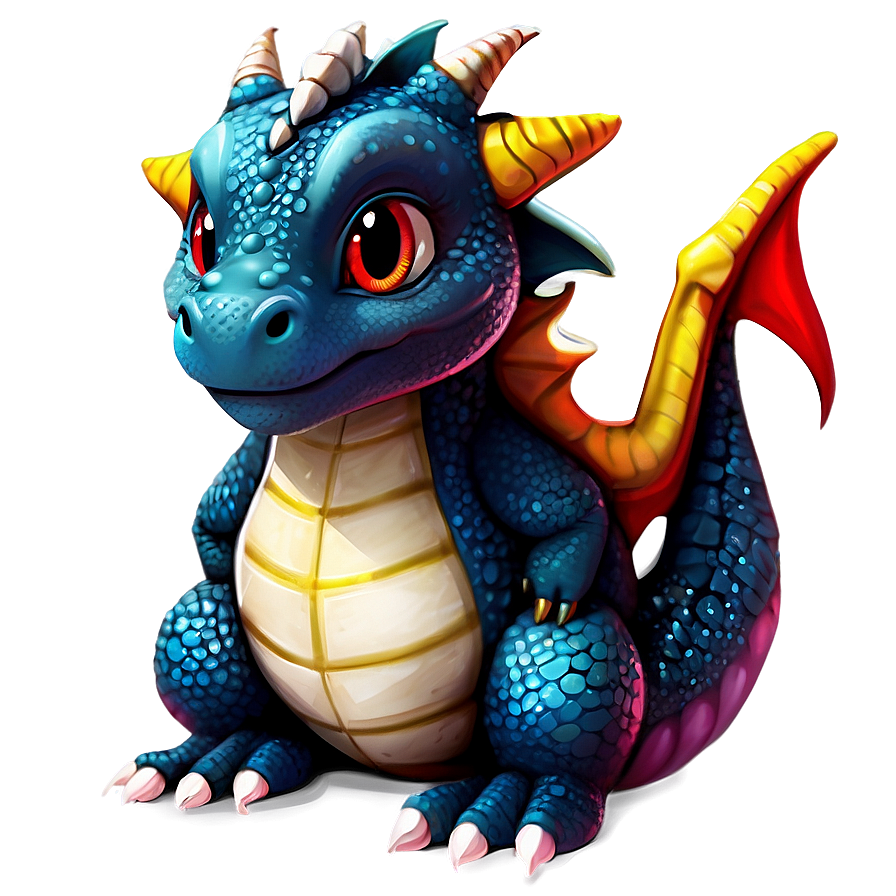 Kawaii Dragon Fantasy Png Xbm