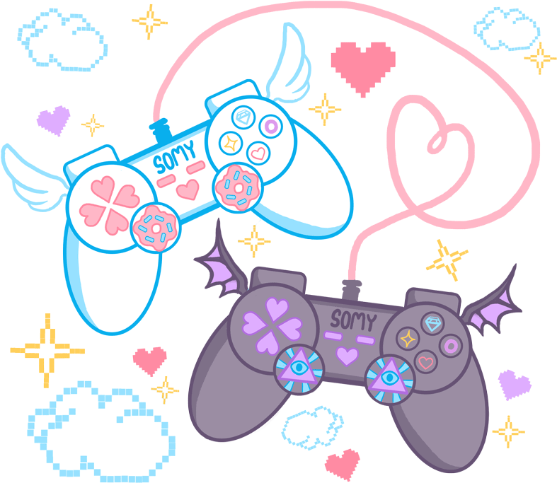 Kawaii Gamer Controllers Love