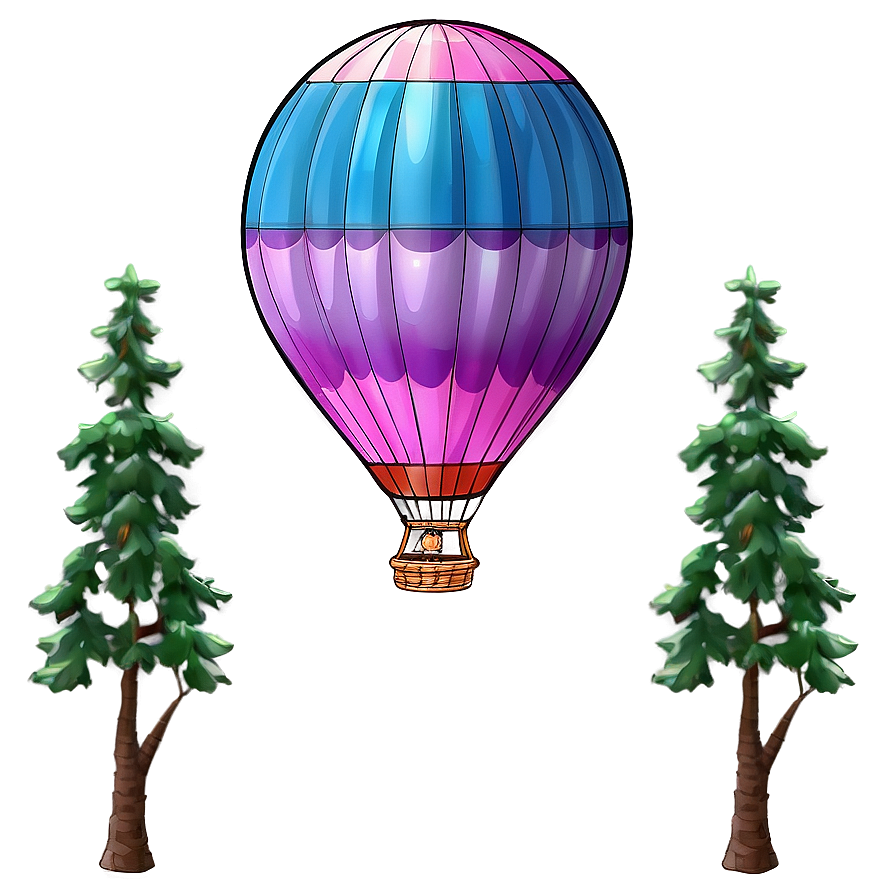 Kawaii Hot Air Balloon Png 05062024