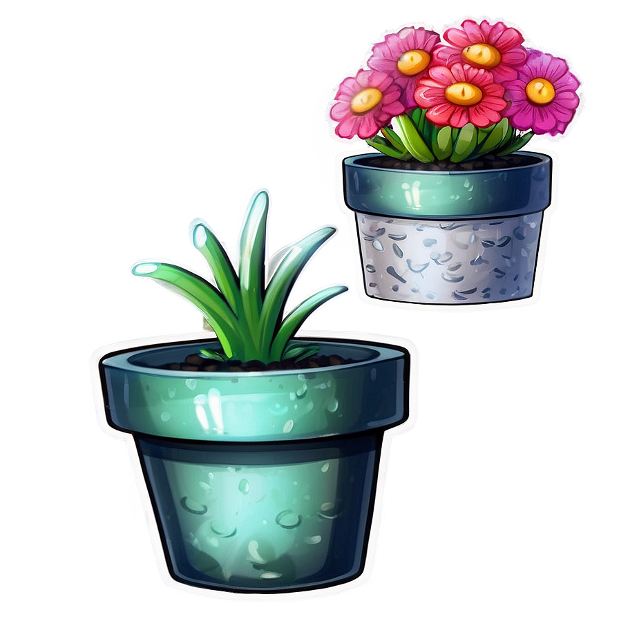 Kawaii Potted Plants Png 05062024