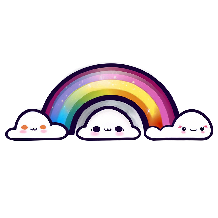 Kawaii Rainbow Design Png Sfb