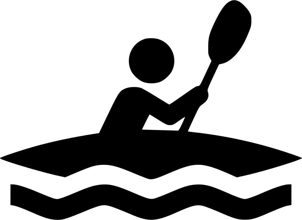 Kayaker Silhouette Graphic