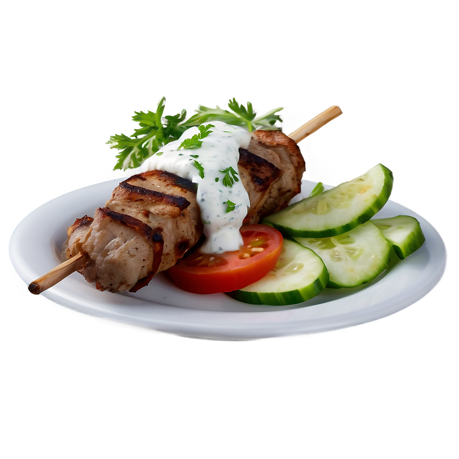 Kebab With Tzatziki Png 4