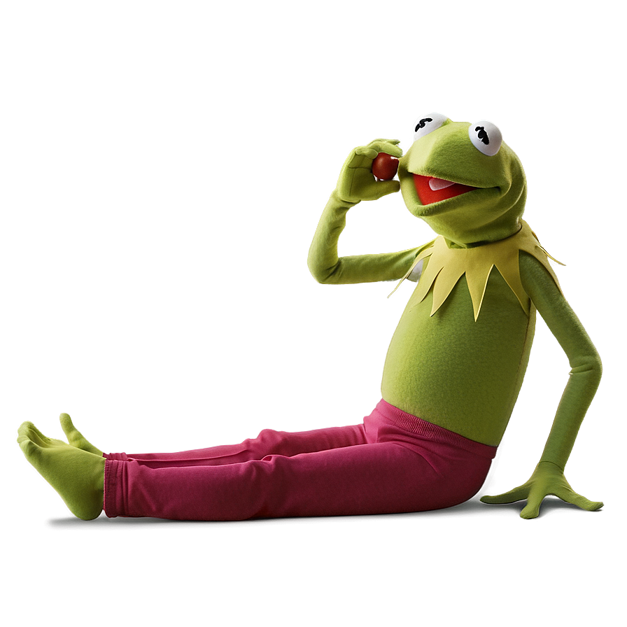 Kermit Doing Yoga Png Qab