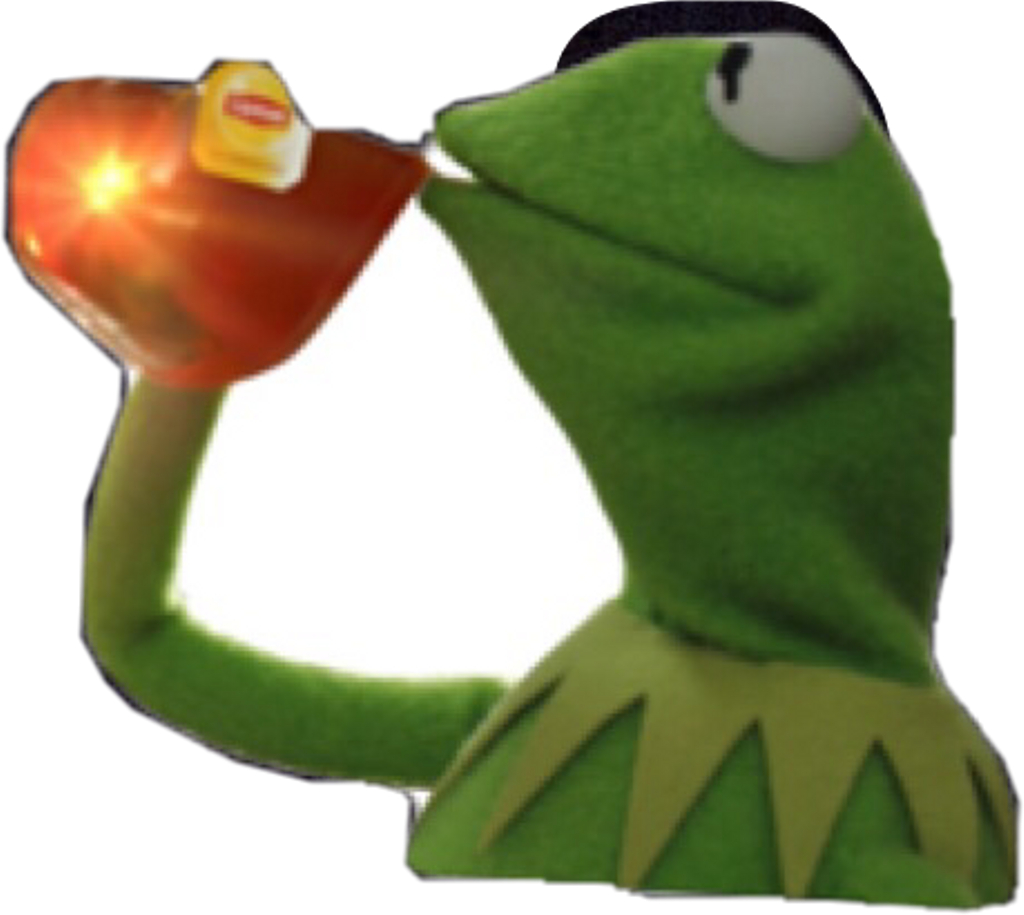 Kermit Sipping Tea Sticker