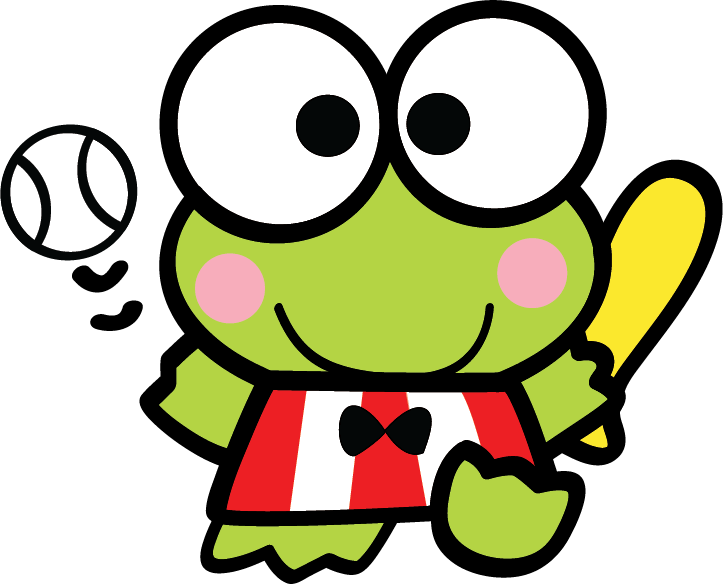 Keroppi Playing Baseball Cartoon