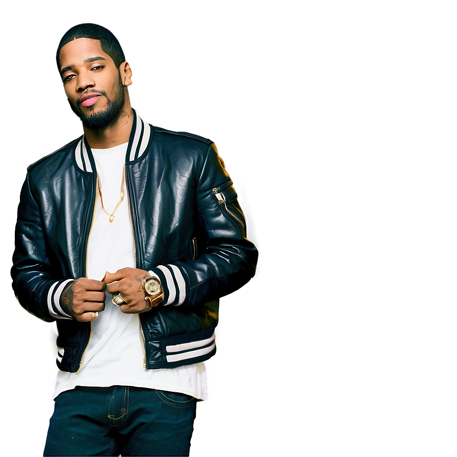 Kid Cudi In Leather Jacket Png Rca22